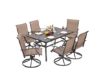 Nuu Garden Outdoor Dining Table and 6 Swivel Chairs