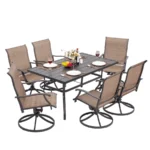 Nuu Garden Outdoor Dining Table and 6 Swivel Chairs
