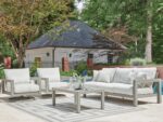 Moonlight View Outdoor Sofa and 2 Chairs with Coffee Table - Image 2