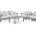 Moonlight View Outdoor Sofa and 2 Chairs with Coffee Table