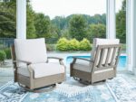 Rainier Ranch Outdoor Swivel Glider Chair with Cushion - Image 2