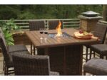 Paradise Trail Outdoor Bar Table with Fire Pit - Image 10