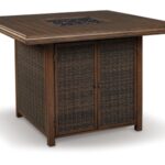 Paradise Trail Outdoor Bar Table with Fire Pit