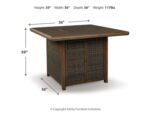 Paradise Trail Outdoor Bar Table with Fire Pit - Image 4