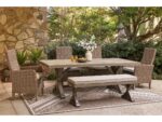 Revare Beach Outdoor Dining Table and 4 Chairs and Bench - Image 2