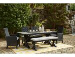Beachcroft Outdoor Dining Table and 4 Chairs and Bench - Image 2