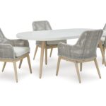 Seton Creek Outdoor Dining Table and 4 Chairs