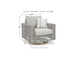 Seton Creek Outdoor Lounge Chair and Ottoman - Image 12