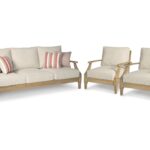 Clare View Outdoor Sofa with 2 Lounge Chairs