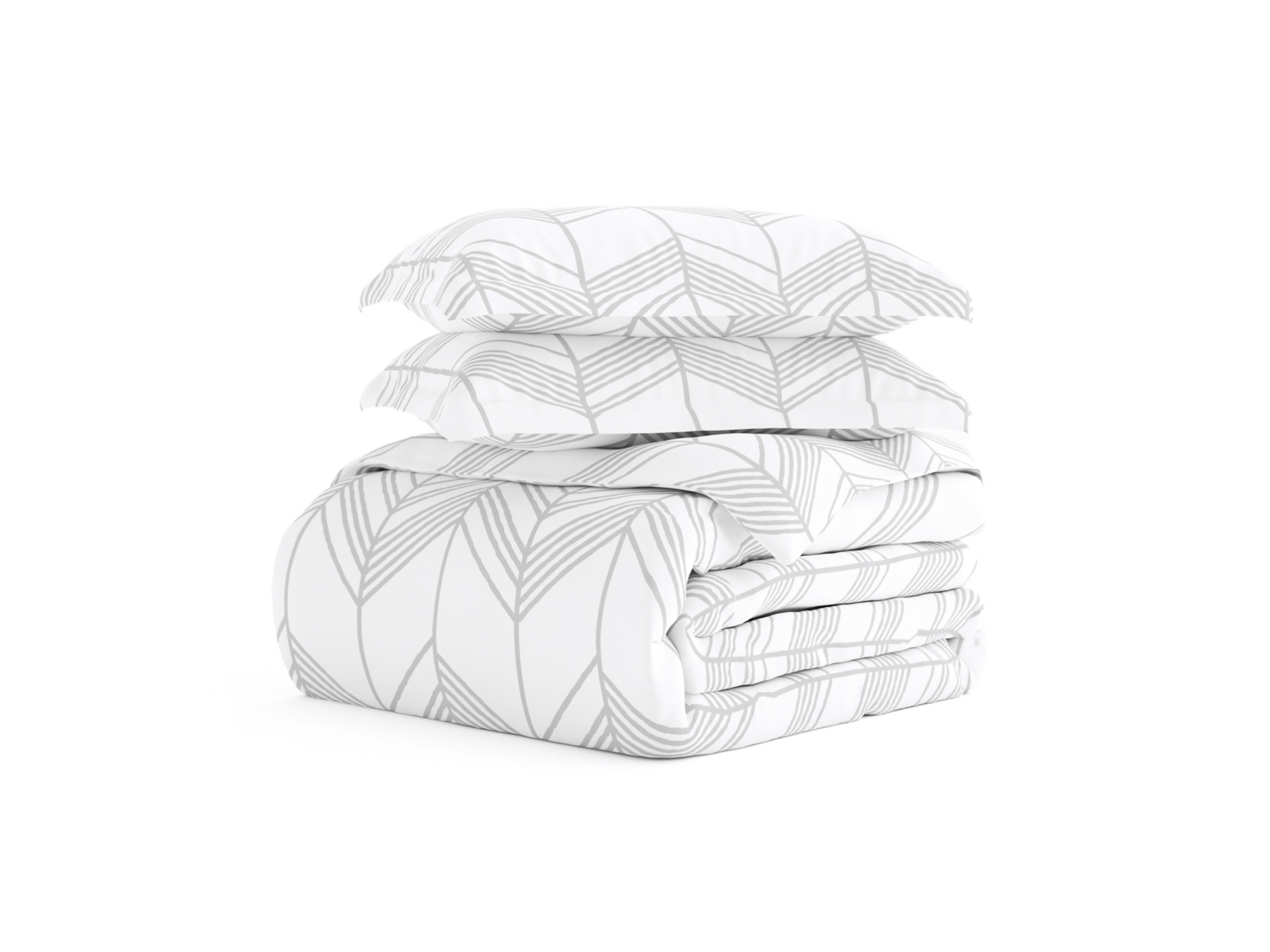 Q600001897_1 iEnjoy Home Chevron Twin/Twin XL Duvet Set - Image 1