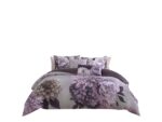 Bebejan Plum Petal 100% Cotton Sateen 5 Piece Reversible Comforter Set