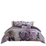 Bebejan Plum Petal 100% Cotton Sateen 5 Piece Reversible Comforter Set