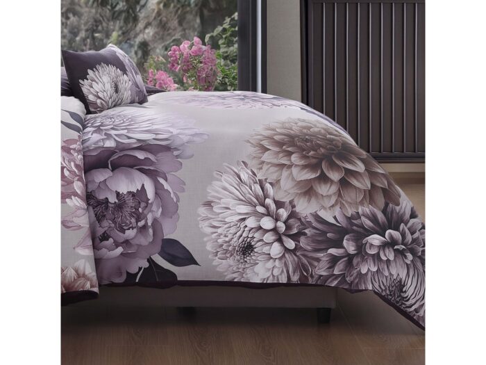 Bebejan Plum Petal 100% Cotton Sateen 5 Piece Reversible Comforter Set - Image 7