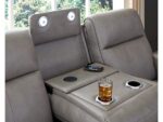 5Z-Relaxation Dual Power Leather Reclining Sofa - Image 6