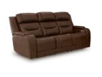 Dreamer Dual Power Leather Reclining Sofa with Audio Seating