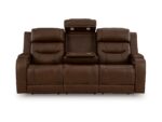 Dreamer Dual Power Leather Reclining Sofa with Audio Seating - Image 5
