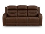 Dreamer Dual Power Leather Reclining Sofa with Audio Seating - Image 4