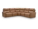 Arrington 5-Piece Dual Power Leather Reclining Modular Sectional - Image 2