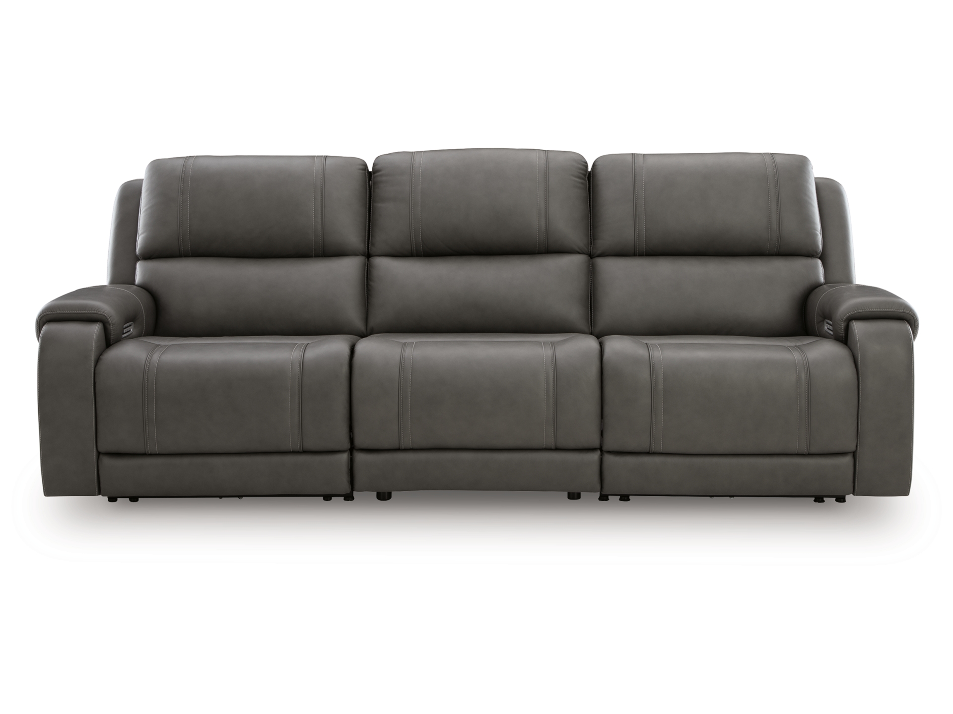 U12600-58-46-62-CLSD-SW-P1-KO 5Z-Harrenhurst 3-Piece Leather Dual Power Reclining Modular Sofa - Image 1