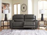 5Z-Harrenhurst 2-Piece Leather Dual Power Reclining Modular Loveseat - Image 3