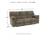 Alphons Manual Reclining Sofa - Image 7