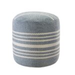 Atlantis Striped Indoor/Outdoor Pouf Indoor / Outdoor Pillow