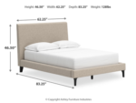Cielden Full Upholstered Bed with Roll Slats - Image 3