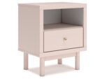 Wistenpine 21" 1 Drawer Charging Nightstand