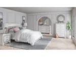 Altyra Queen Panel Bed with Upholstered Headboard - Image 10