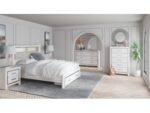 Altyra Queen Upholstered Bookcase Bed with Storage - Image 9