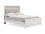 Altyra Queen Panel Bed with Upholstered Headboard