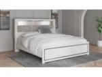 Altyra King Panel Bed with Upholstered Bookcase Headboard - Image 2