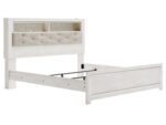 Altyra King Panel Bed with Upholstered Bookcase Headboard - Image 8