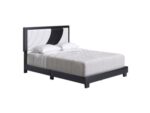 Anchor Queen Upholstered Faux Leather Platform Bed