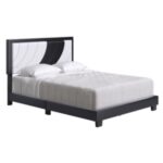 Anchor Queen Upholstered Faux Leather Platform Bed