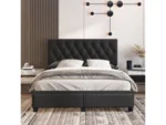 Amandine Upholstered Faux Leather Storage Bed - Image 4