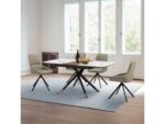 Armen Living Alora and Maverick Extendable Dining Table and 4 Chairs - Image 2