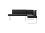 Armen Living Amanda Dining Table with Nook Sofa and Bench - Image 3