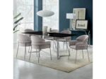 Armen Living Cressida and Portia Dining Table and 6 Chairs - Image 2