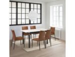 Armen Living Giana and Kash Extendable Dining Table and 6 Chairs - Image 2