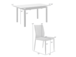 Armen Living Giana and Kash Extendable Dining Table and 6 Chairs - Image 11