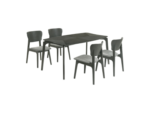 Armen Living Kalia Dining Table and 4 Chairs