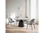 Armen Living Knox and Lucia Dining Table and 4 Chairs - Image 2