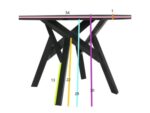Armen Living Venus and Jackie Dining Table and 4 Chairs - Image 9