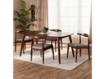 Baxton Studio Amato Dining Table and 4 Chairs Set - Image 2