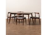 Baxton Studio Amato Dining Table and 4 Chairs Set - Image 4
