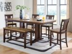 Anixburg Counter Height Dining Table and 4 Barstools and Bench - Image 2