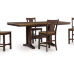 Anixburg Counter Height Dining Table and 4 Barstools