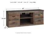 Trinell 2 Door 60" TV Stand with Open Center Shelving - Image 8
