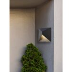 Led Outdoor Wall Lamp in Black Finish